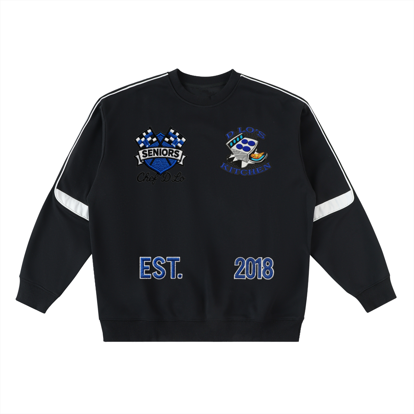 LS31st x D-Lo's Kitchen "Chefs Choice" Varsity Crewneck Taped Sweatshirt