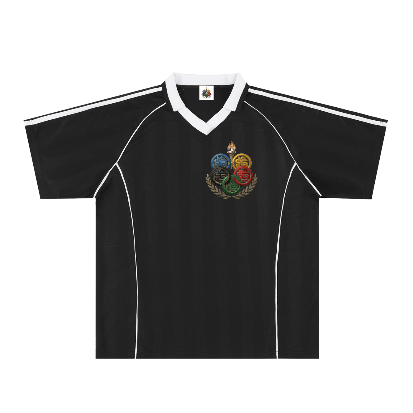 "Opening Ceremony" Shadow Stripe Collared Soccer Jersey