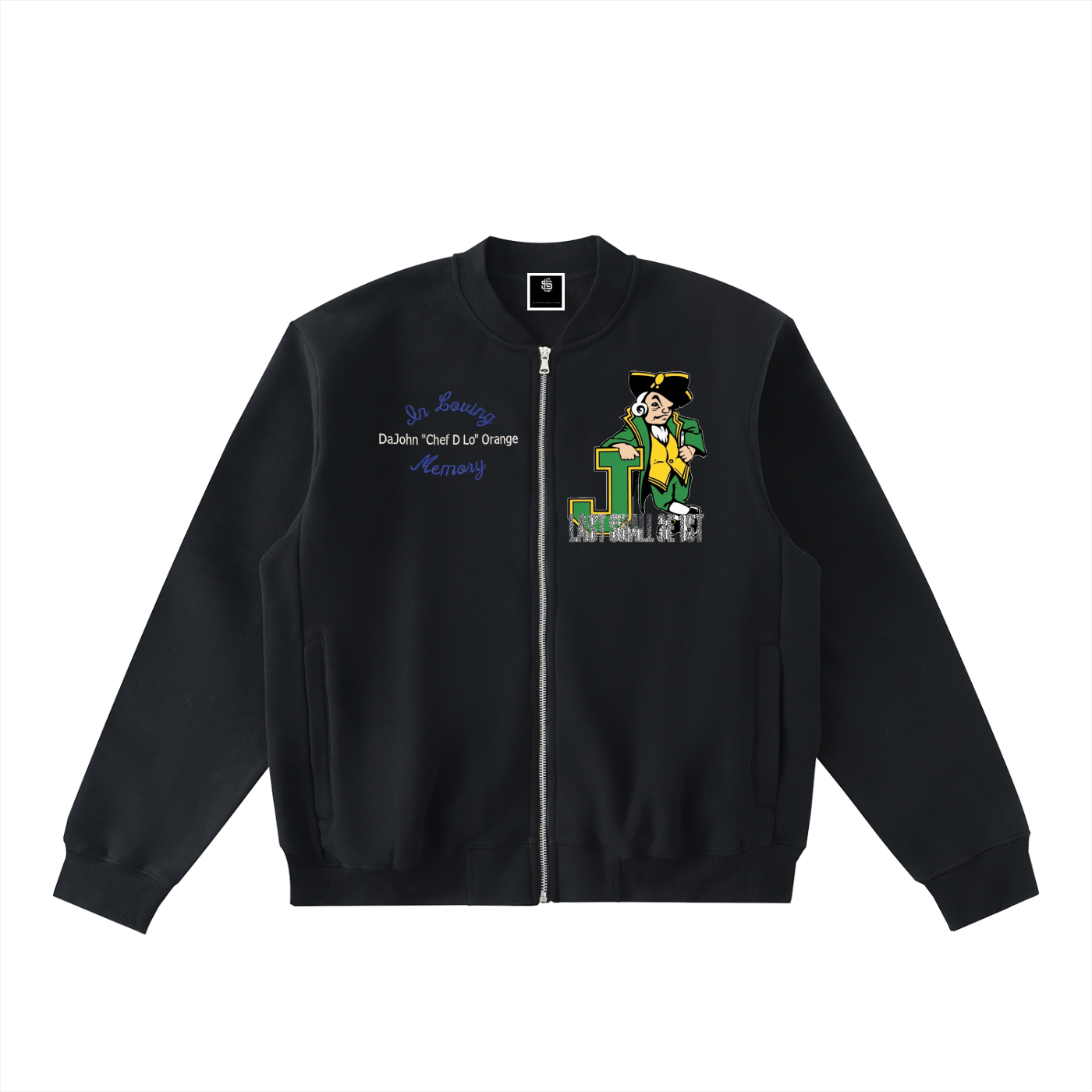 LS31st x D-Lo's Kitchen "Class of '03" Essential Zip-Up Fleeced Varsity Jacket