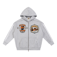 LS31st x V.A.A. Alaska Contrast Tape Raw Edge Double Layered Zip Hoodie