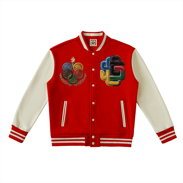 "Opening Ceremony" Two-Tone Fleeced Varsity Jacket