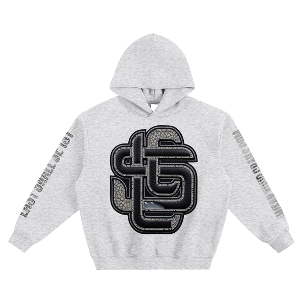 "The Front"(Black)Fleeced Boxy Hoodie
