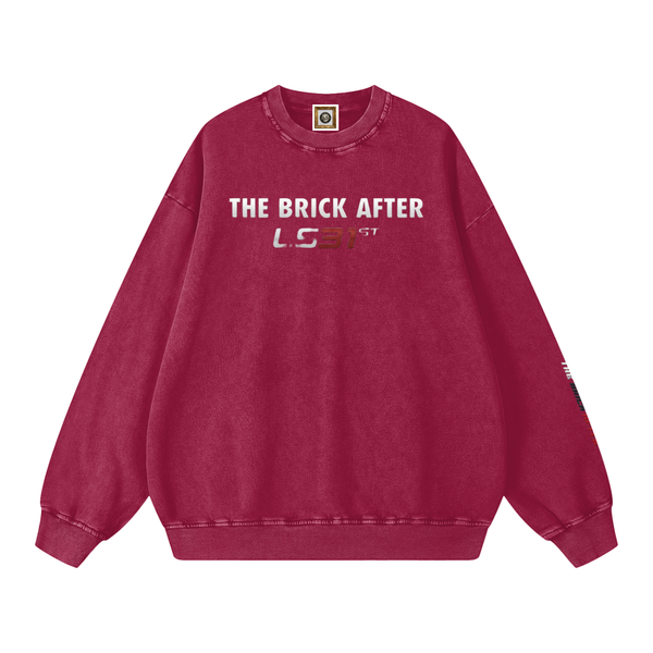 "The Brick After" Nigel Sylvester x AJ4 Snow Washed Oversized Sweatshirt