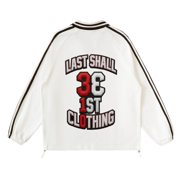 "The Brick After" Nigel Sylvester x AJ4(Early Pairs Edition) Contrast Striped Lapel Collar Sweatshirt
