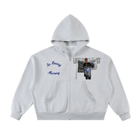 LS31st x D-Lo's Kitchen "Hometown Hero" Fleeced Full-Zip Boxy Hoodie