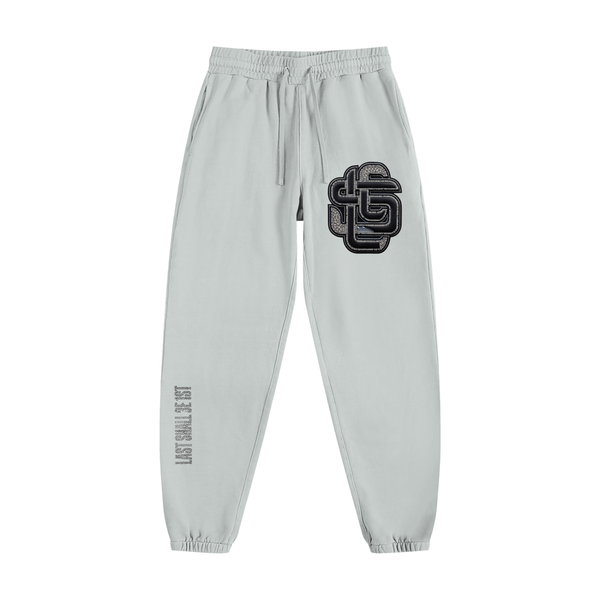 "The Front"(Black)Vintage Washed Cotton Sweatpants