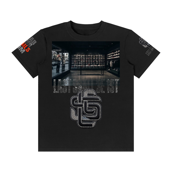"The Front"(Black) Unisex Classic Crew Neck Cotton T-Shirt