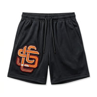 Brick by Brick Mesh Shorts - garment mockup